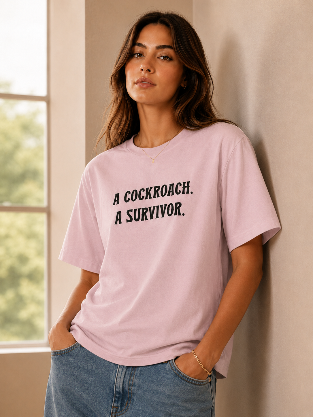 T shirt-Light Pink