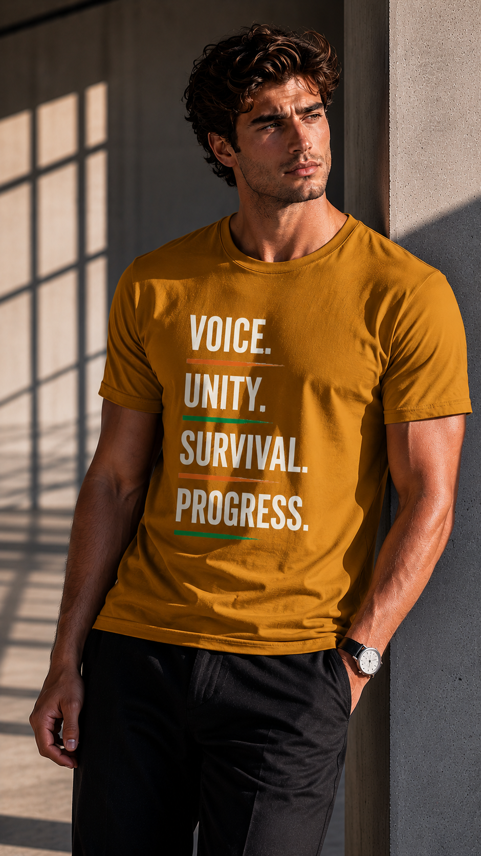 T shirt-Mustard
