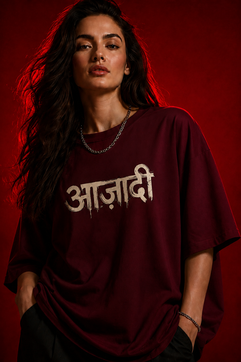 T shirt-Maroon