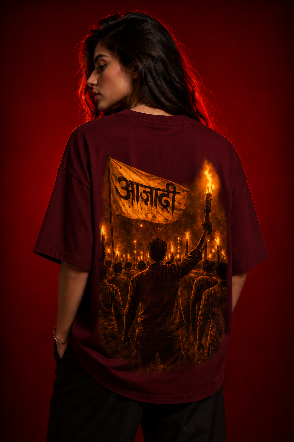 T shirt-Maroon