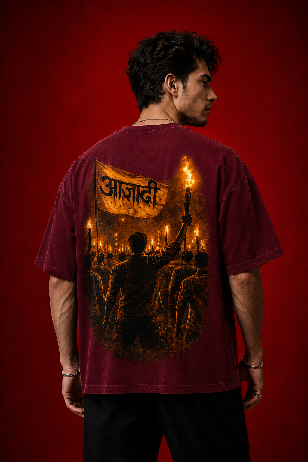 T shirt-Maroon