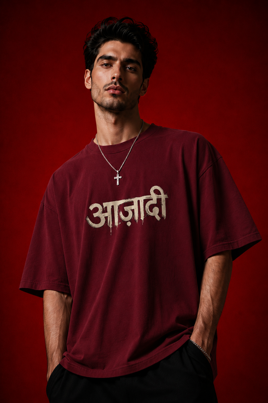 T shirt-Maroon